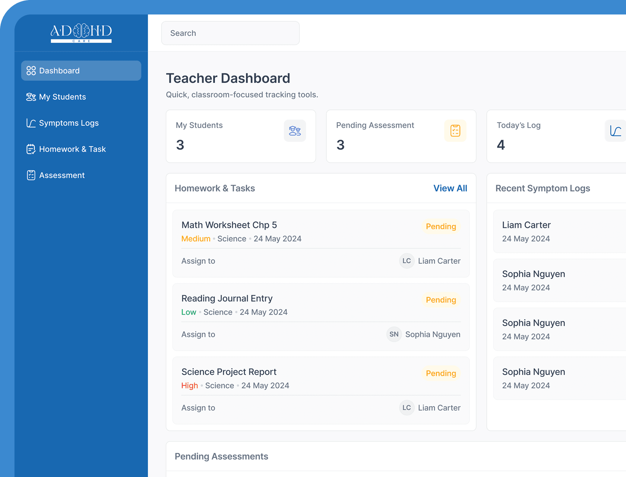 ADHD Care Dashboard Preview